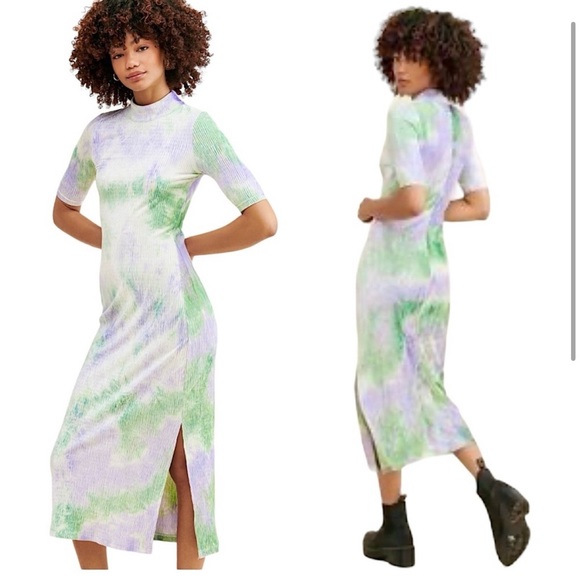 Free people Find Me Now Helene Velvet Pleated Dress Size S - Picture 2 of 5